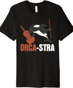 Whales Joke Pun Orchestra Orca-Stra Cello Orcas Orca Whale Premium T-Shirt