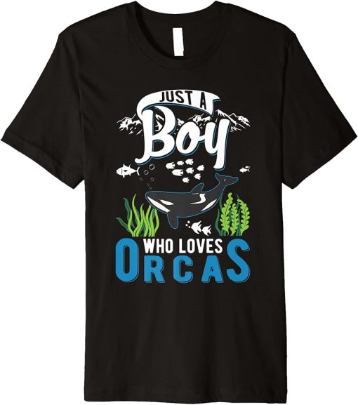 Just a Boy who loves Orcas Premium T-Shirt