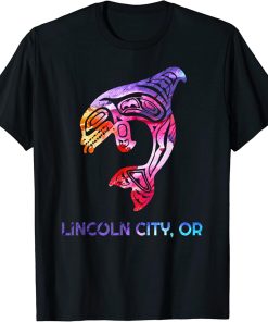 Lincoln City Oregon Native American Orca Killer Whale T-Shirt